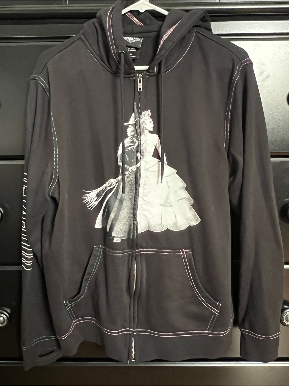 Wicked movie Elphaba and Glinda zip up sweatshirt